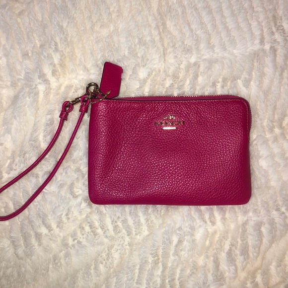 Pink Coach Wristlet - Picture 1 of 2